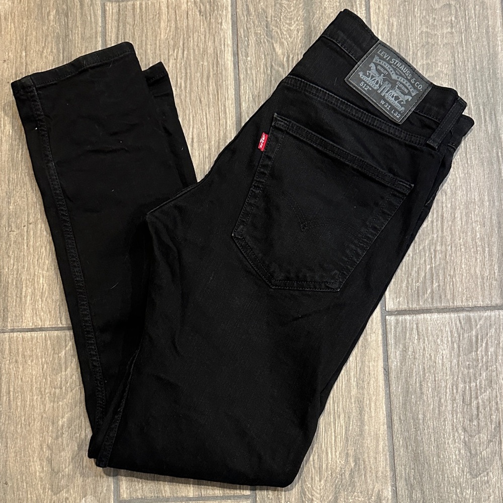 Levi's Men's Jet Black Skinny Jeans. Size 31/32